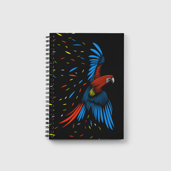 Tropical macaw lines Notebook