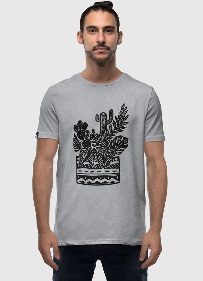 Botanical Pot Blockprint - Men Premium T-Shirt