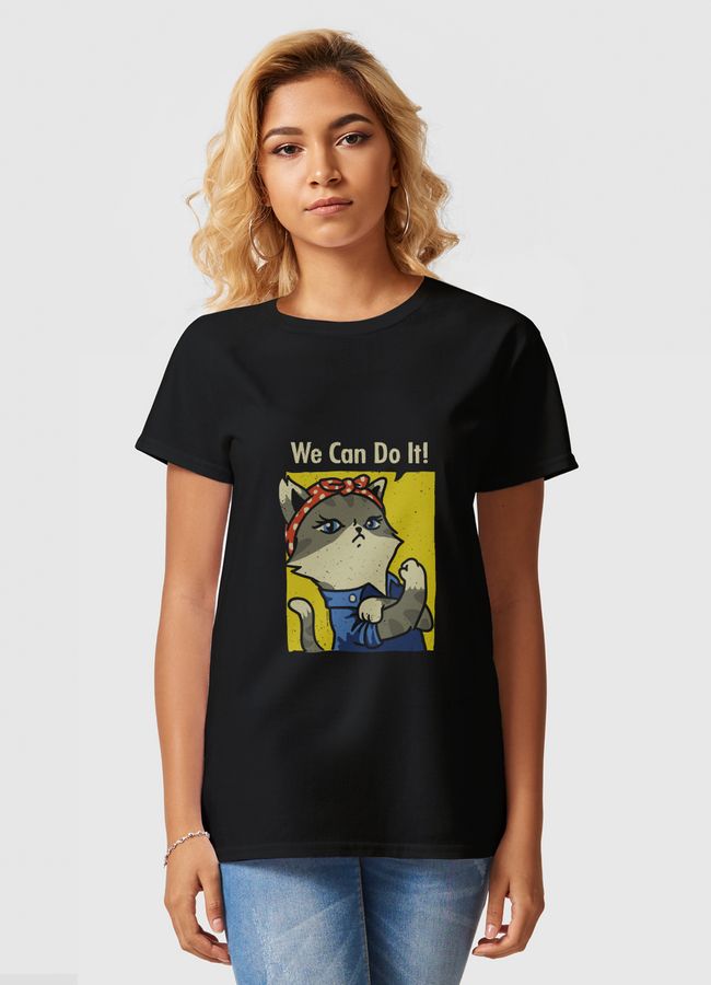 Purrsist! We Can Do It! - Women Basic T-Shirt