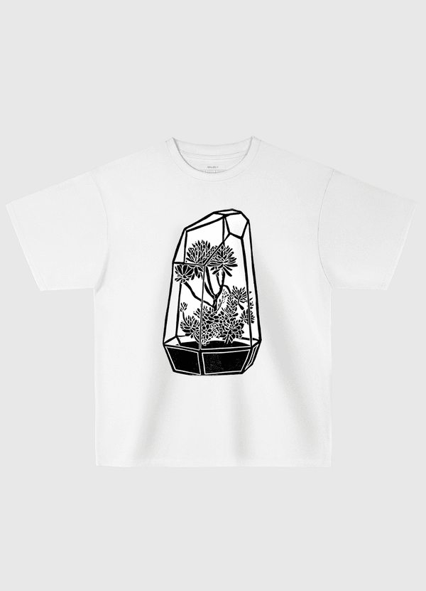 Terrarium Blockprint Oversized T-Shirt