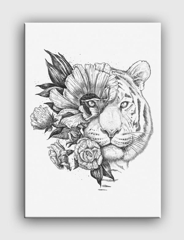 Floral tiger Canvas