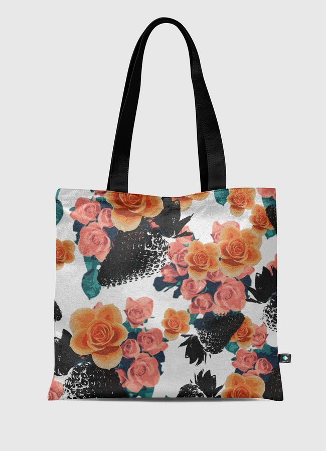 Strawberries and Flowers - Tote Bag