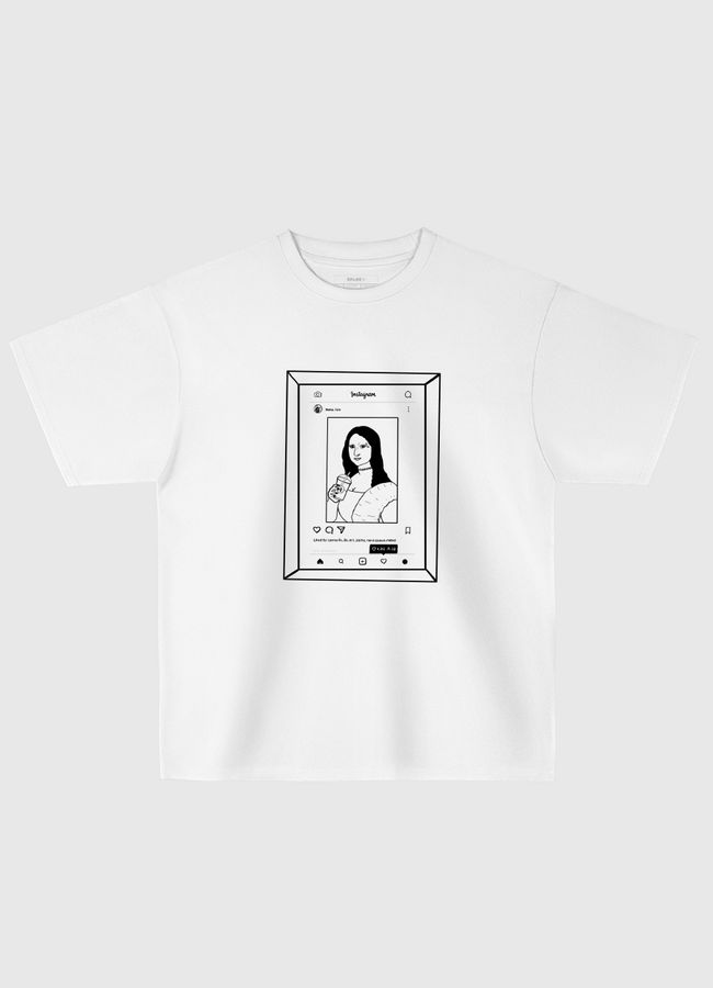 Millenial Mona Lisa frame" - Oversized T-Shirt