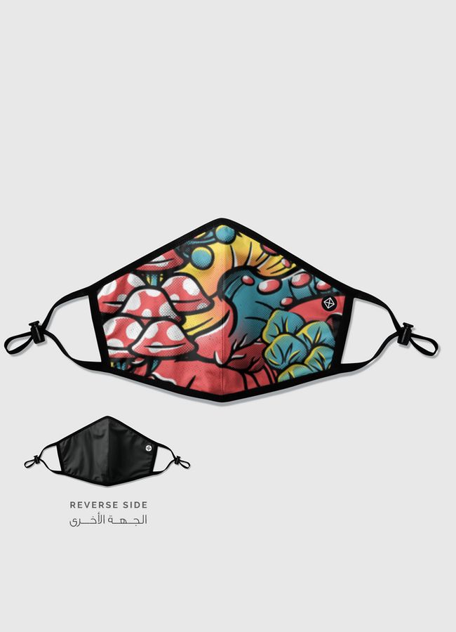 Fungi Heart - Reversible Mask