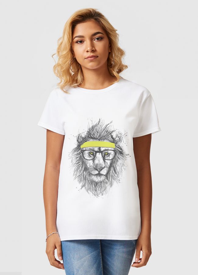 Hipster lion - Women Basic T-Shirt