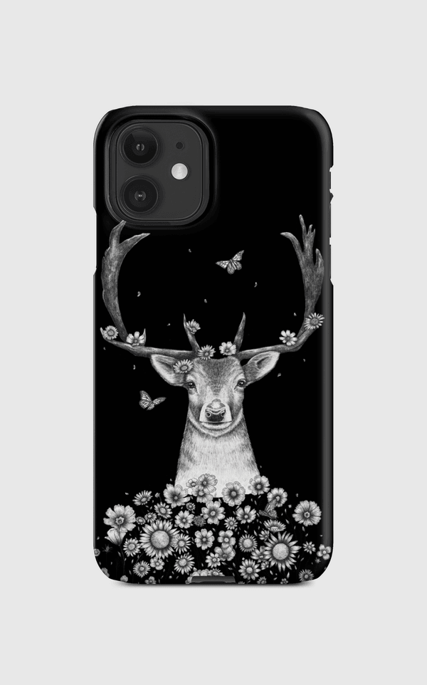 Deer in flowers on black Regular Case