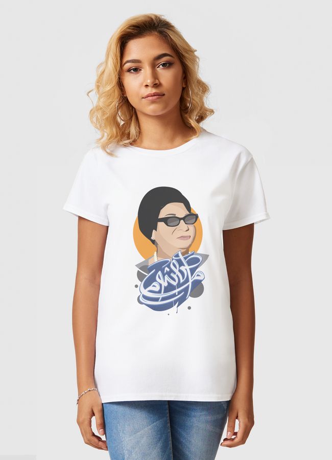 oum kalthoum graffiti  - Women Basic T-Shirt