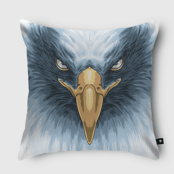 Eagle White Throw Pillow