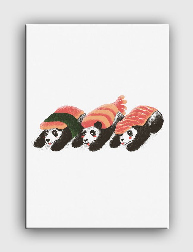 Panda Sushi - Canvas