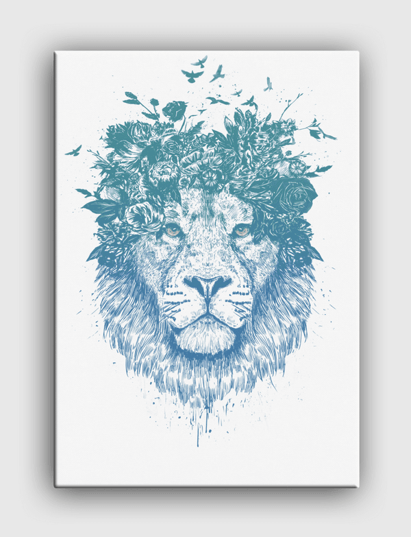 Floral lion Canvas