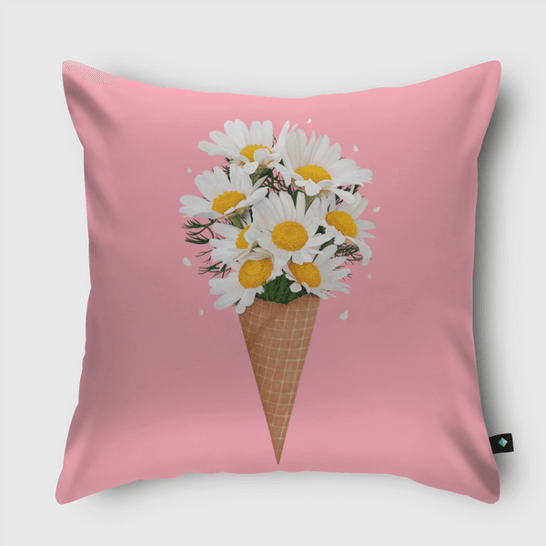 Ice cream with chamomile Throw Pillow