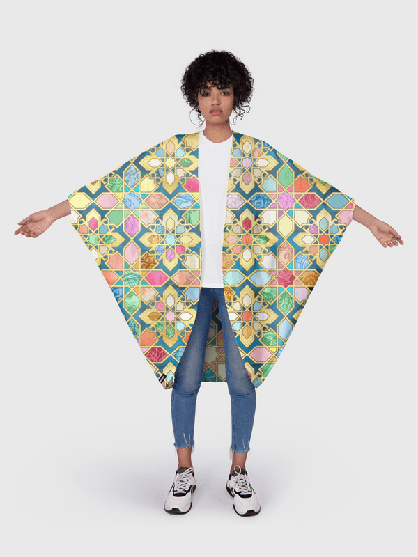 Jewel Colored Tiles Kimono