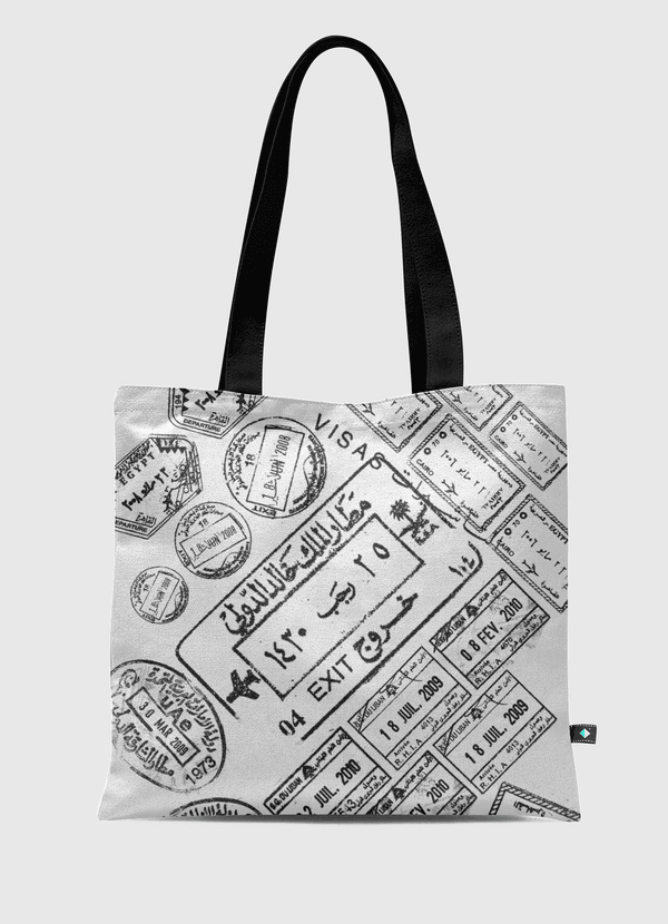 Visa Stamps Tote Bag