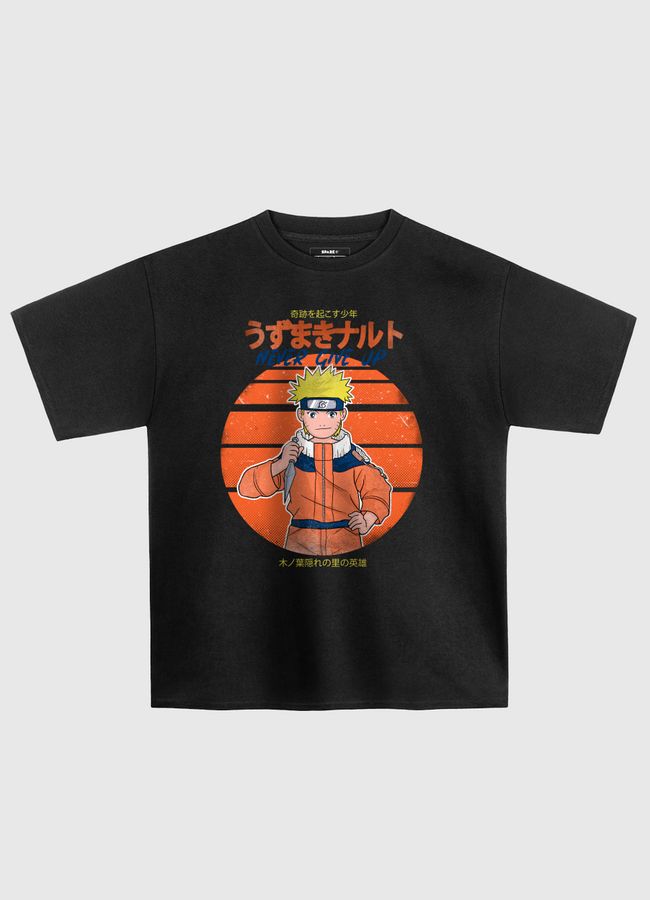 naruto never give up - Oversized T-Shirt