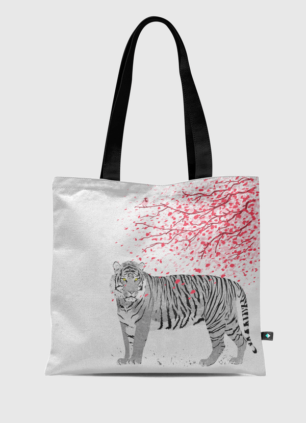 Cherry tree tiger Tote Bag