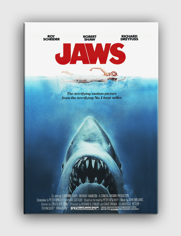 Jaws Film Poster Canvas