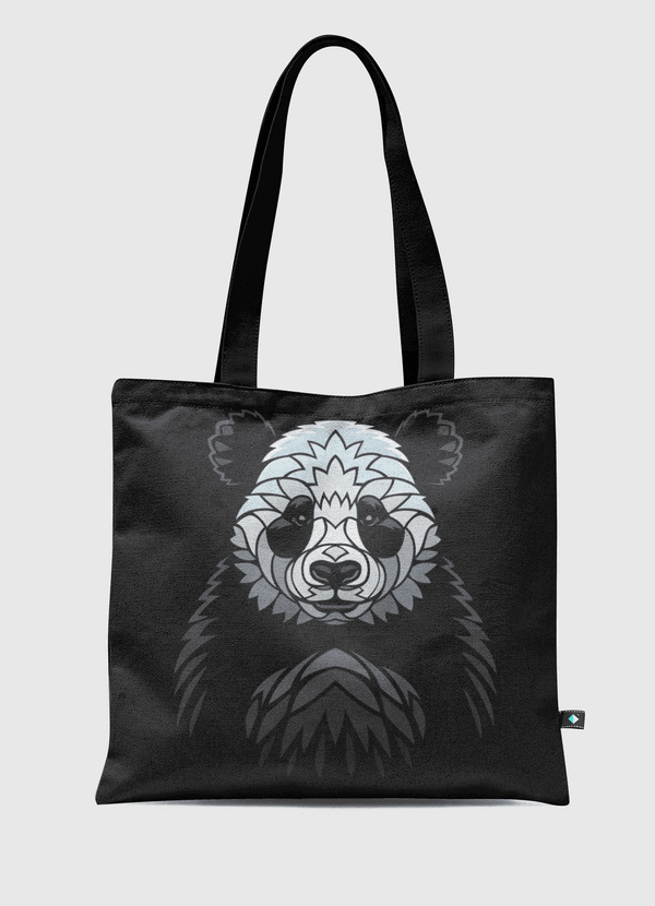 Tribal frontal panda Tote Bag