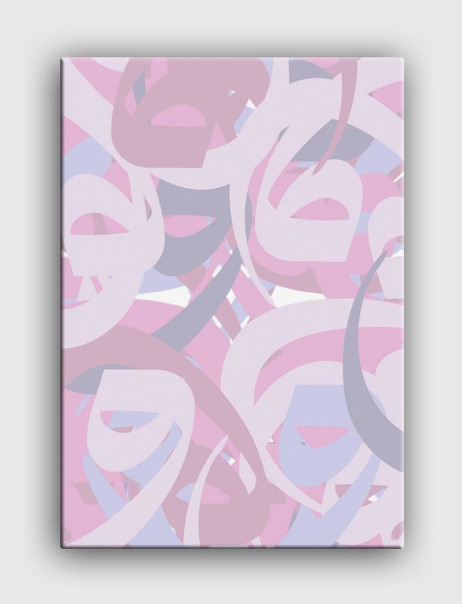 calligraphy pink - Canvas