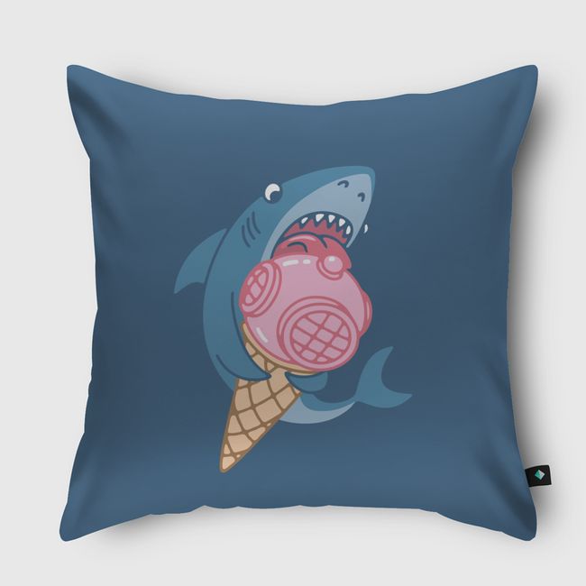 SHARK AND ICE CREAM - Throw Pillow