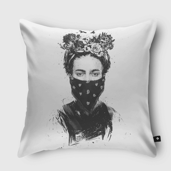 Rebel girl Throw Pillow