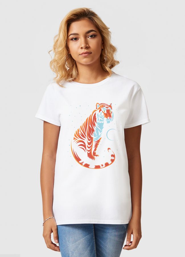 Tribal Tiger night - Women Basic T-Shirt