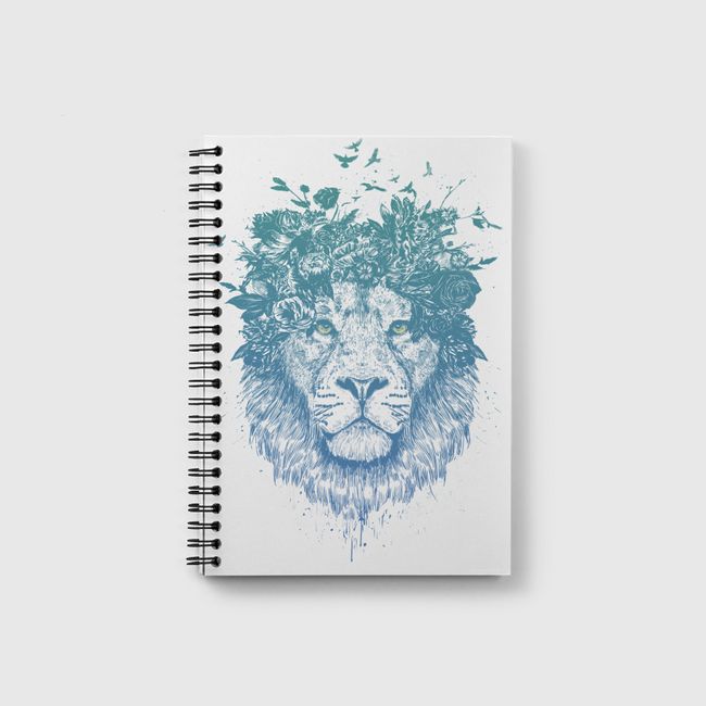 Floral lion - Notebook