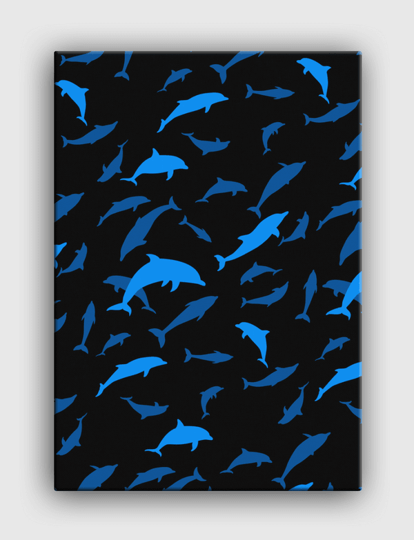 Pattern Dolphins Canvas