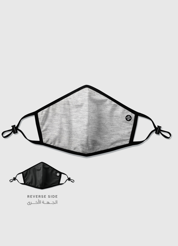 Heather Grey - 100% Cotton Reversible Mask