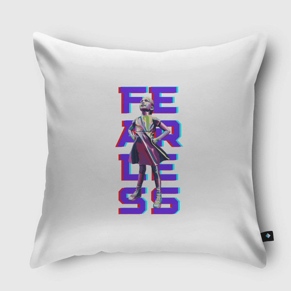 Fearless Girl Throw Pillow