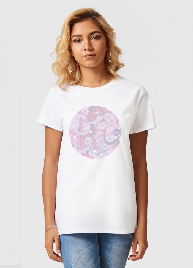 calligraphy pink - Women Basic T-Shirt