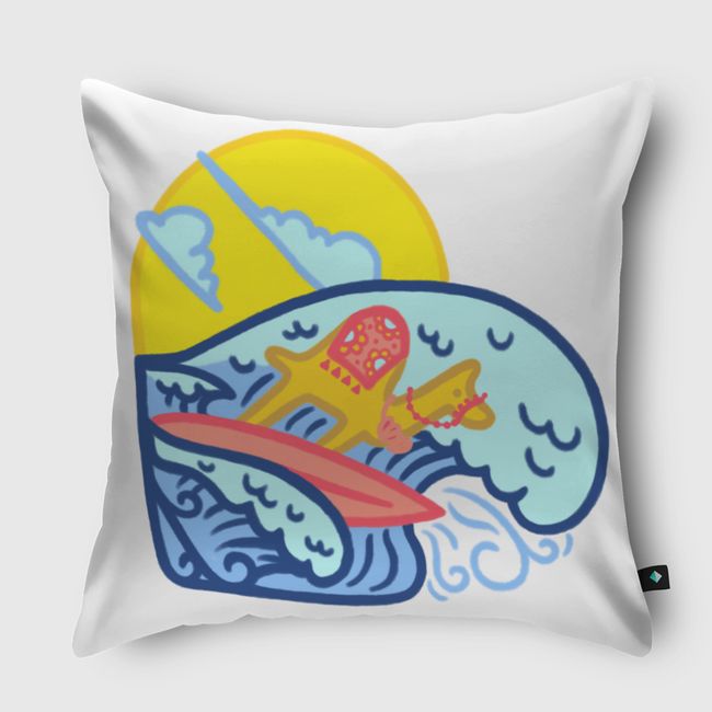 Surfin’ Camel - Throw Pillow