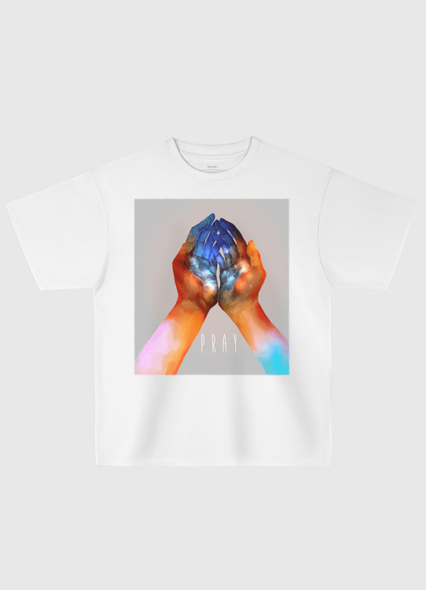 Pray (Graphic print) Oversized T-Shirt