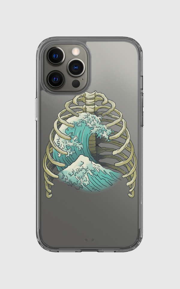 Kanagawa Wave Ribs Bones Clear Case