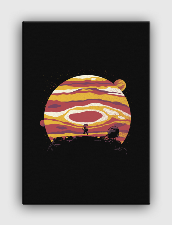 Explore Space Moon Canvas