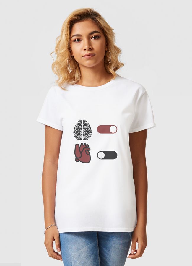 on and off - Women Basic T-Shirt