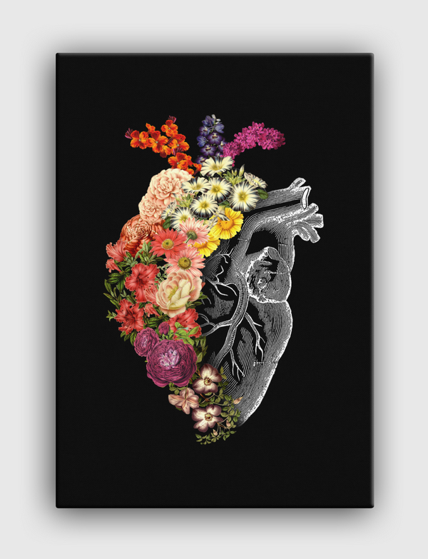 Flower Heart Spring Canvas