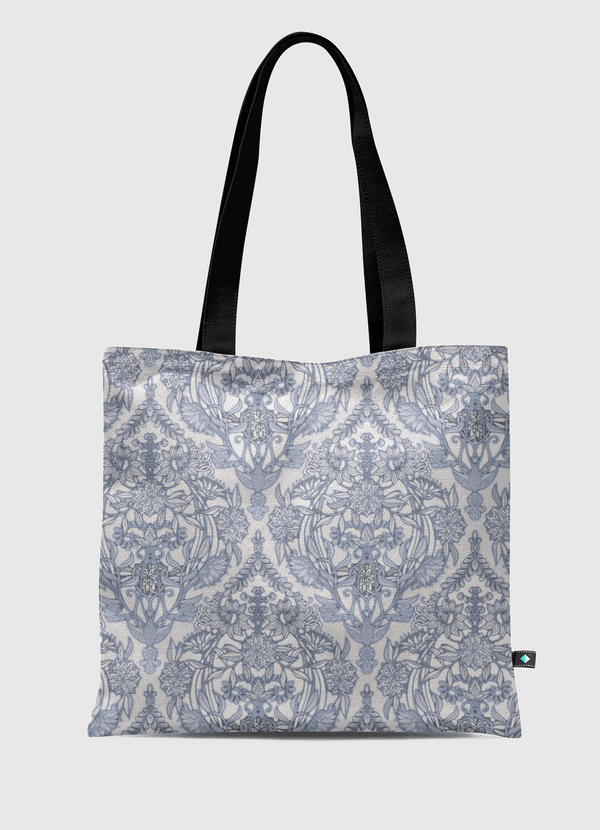 Lilac + Grey Botanical Tote Bag