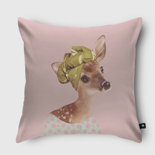 Ms.DEER Throw Pillow