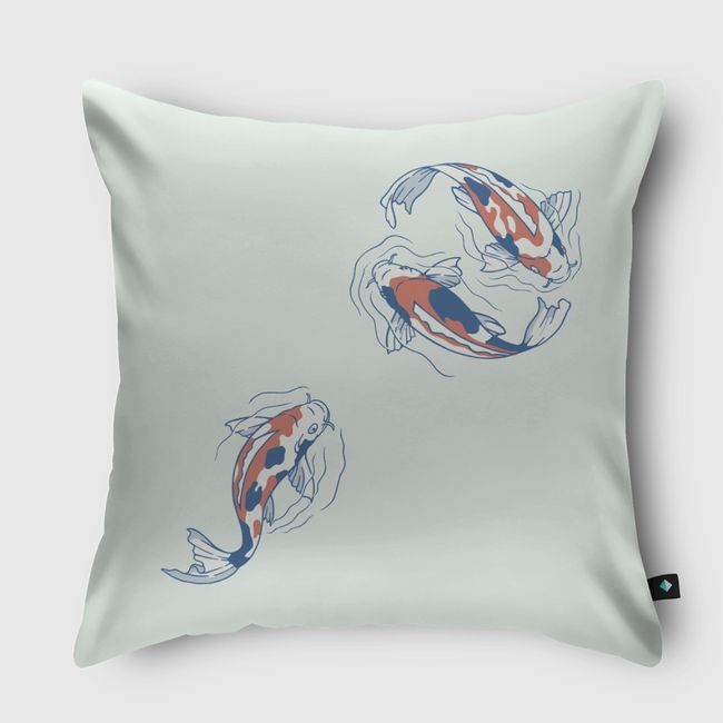 Koi Lake Traditional - Throw Pillow