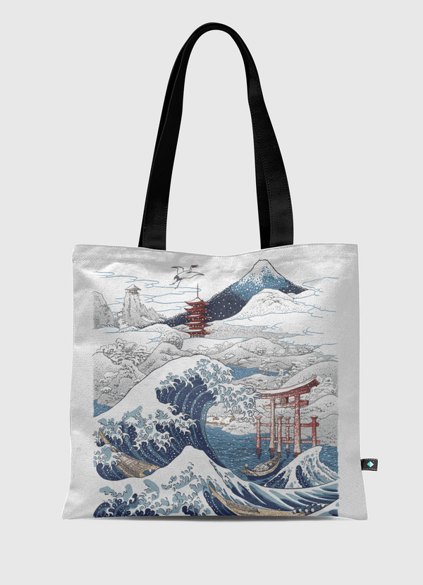 Snowy winter in Japan Tote Bag