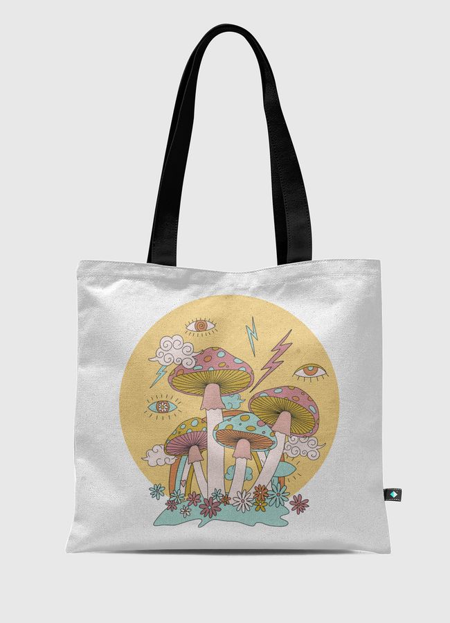 retro 60's hippie sun  - Tote Bag