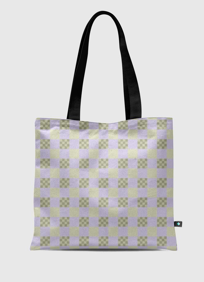 Plaid Pattern Purple&Green - Tote Bag