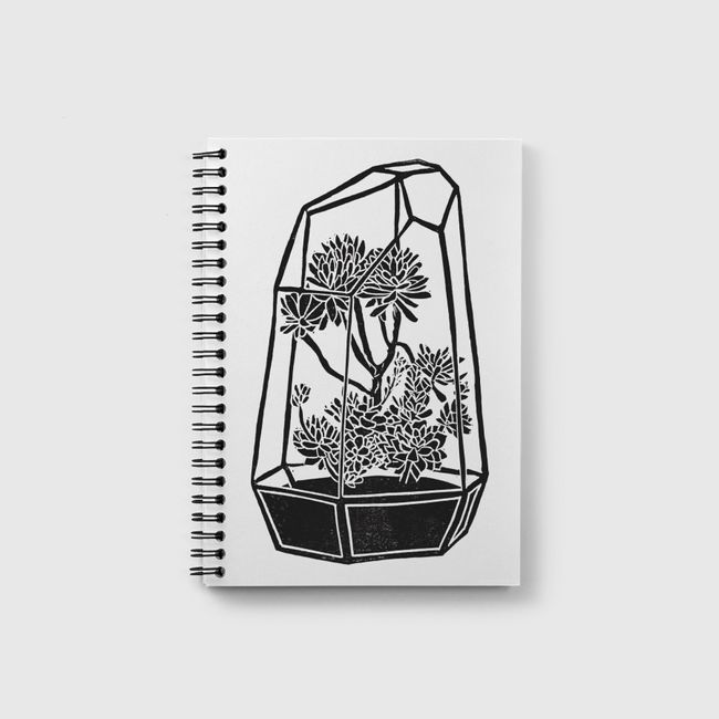 Terrarium Blockprint - Notebook