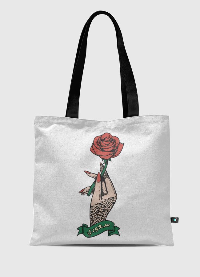 Calligraphy & Roses - Tote Bag