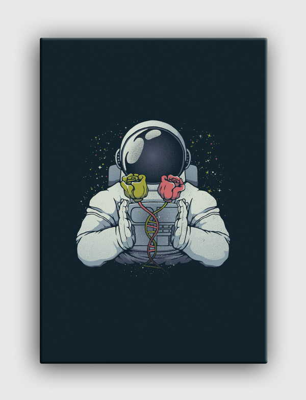 Science Astronaut DNA Canvas