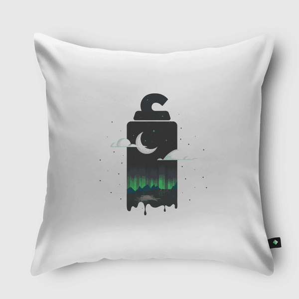 Arabic Letter Alef Aurora Throw Pillow