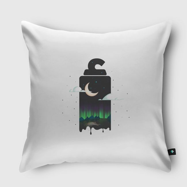 Arabic Letter Alef Aurora - Throw Pillow
