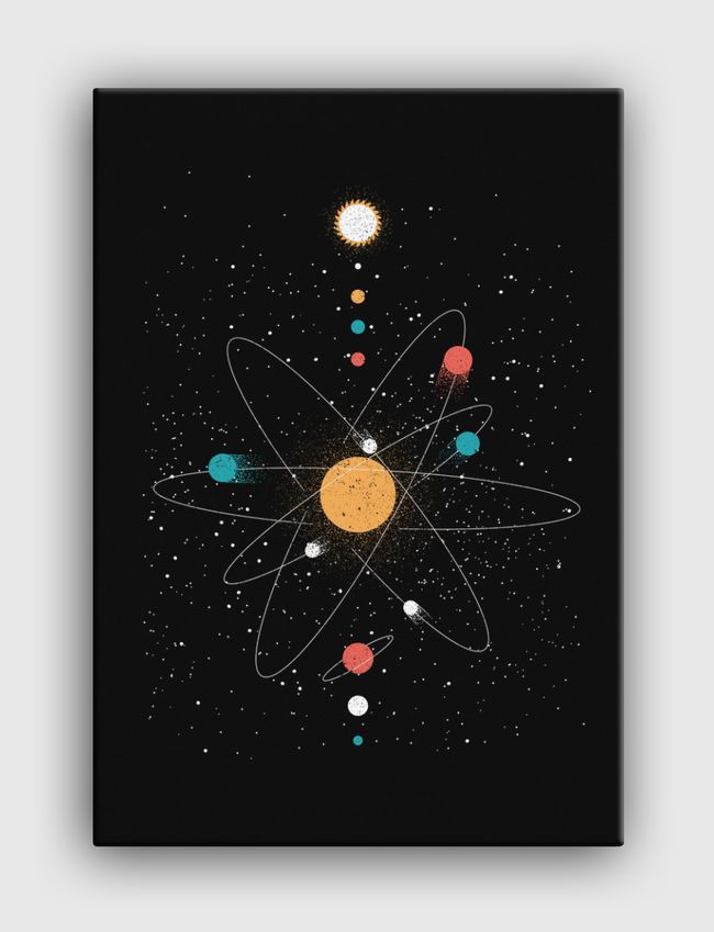 Atom Universe Minimalist - Canvas