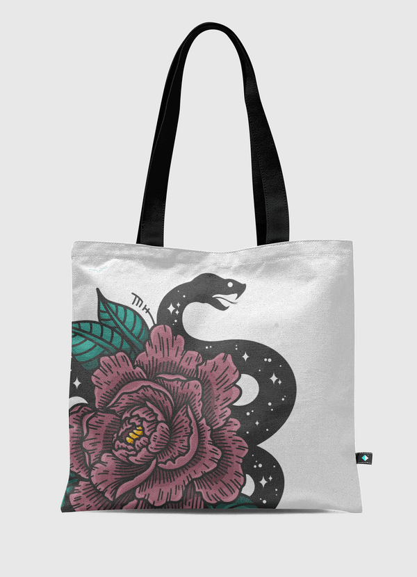 Black Snek Tote Bag