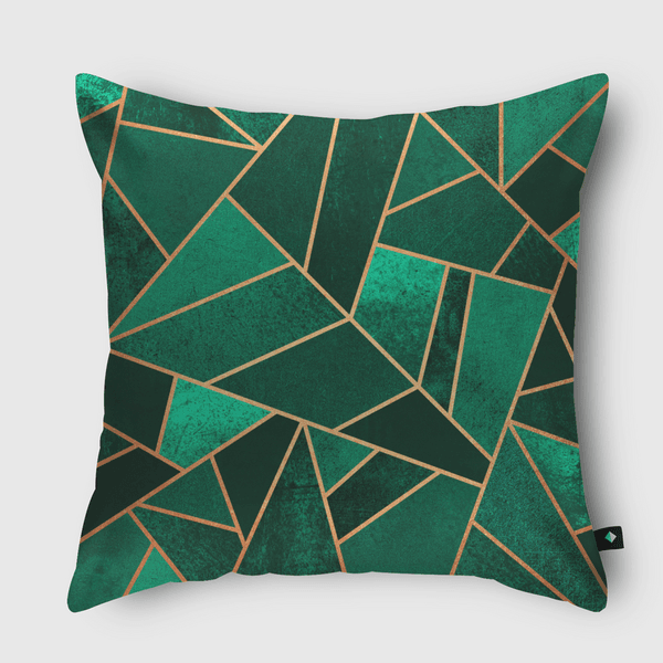 Emerald And Copper Throw Pillow